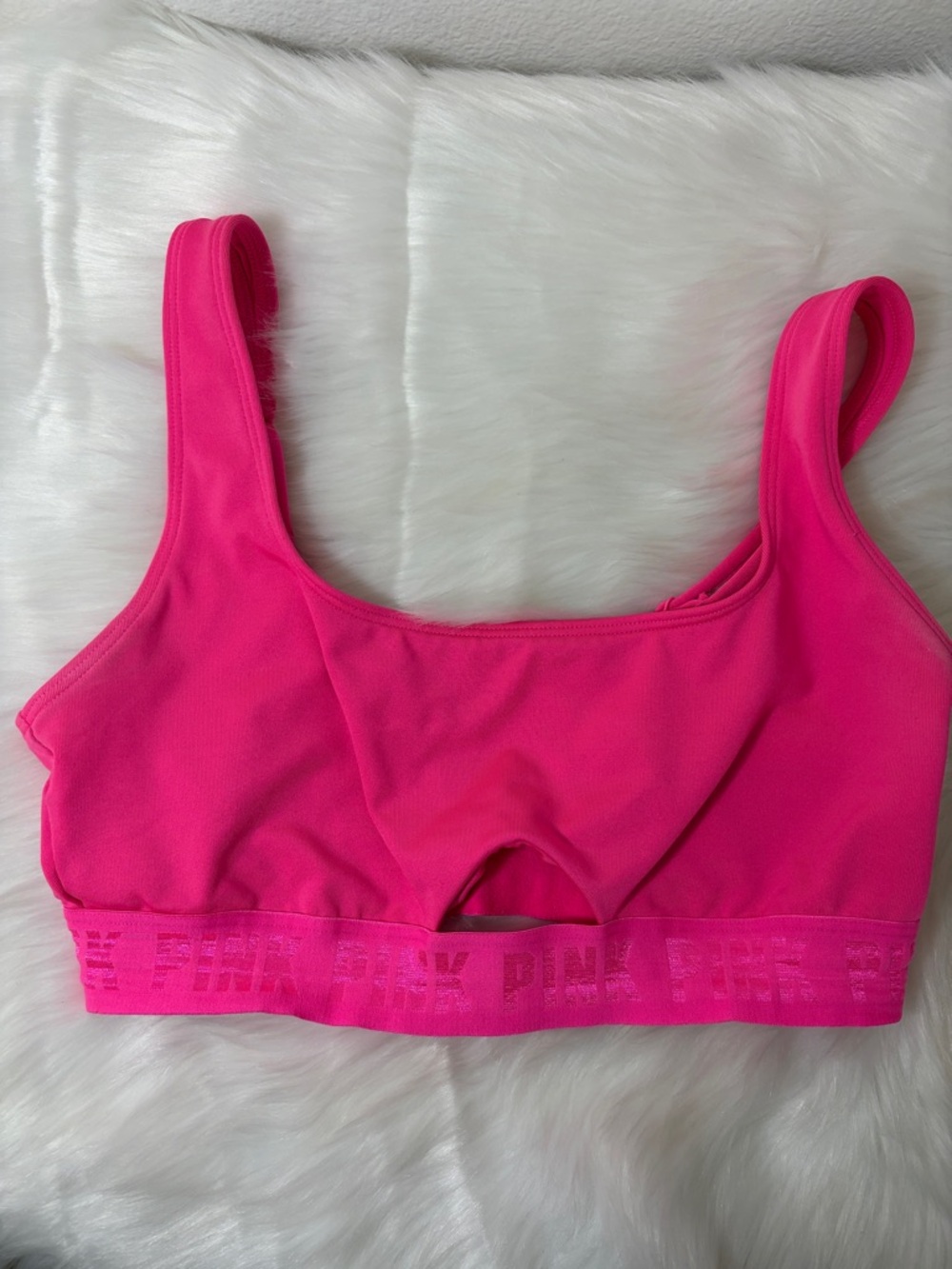 PINK Victoria's Secret Sport Ultimate Lightly Lined Neon Pink Sports Bra